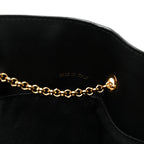 Vitello Grace King Karligraphy Chain Bucket Bag Black Bisquit