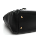 Vitello Grace King Karligraphy Chain Bucket Bag Black Bisquit