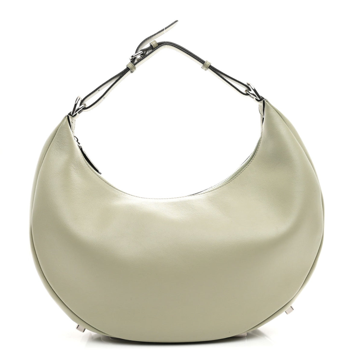 Vitello Grace Matte Medium Fendigraphy Hobo Bag Green Tea