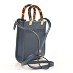 Vitello King Plexiglass Elaphe Snakeskin Print Logo Mini Fendi Sunshine Shopper Tote Mirto