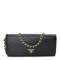 Vitello Move Metal Oro Chain Wallet Black