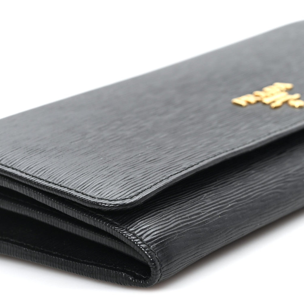 Vitello Move Metal Oro Chain Wallet Black