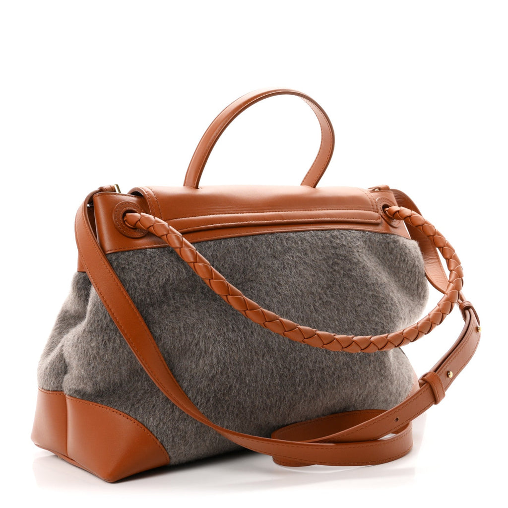 Wool Calfskin Medium Ciao Ciao Grey Tan