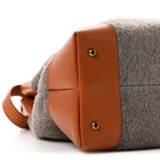 Wool Calfskin Medium Ciao Ciao Grey Tan