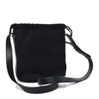 Wool Calfskin Rive Gauche Bucket Bag Black Gold