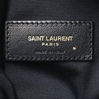 Wool Calfskin Rive Gauche Bucket Bag Black Gold