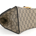 X GUCCI GG Supreme Monogram Small Hourglass Top Handle Bag Beige Ebony