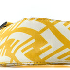 X SARAH COLEMAN Glazed Canvas Vitello King FF Vertigo Mini Baguette 1997 Mimosa White