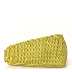 Yarn Raffia Effect Crochet Triangle Shoulder Bag Giallo