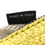 Yarn Raffia Effect Crochet Triangle Shoulder Bag Giallo