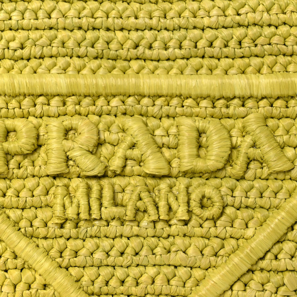 Yarn Raffia Effect Crochet Triangle Shoulder Bag Giallo