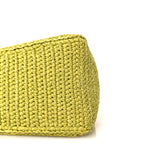 Yarn Raffia Effect Crochet Triangle Shoulder Bag Giallo