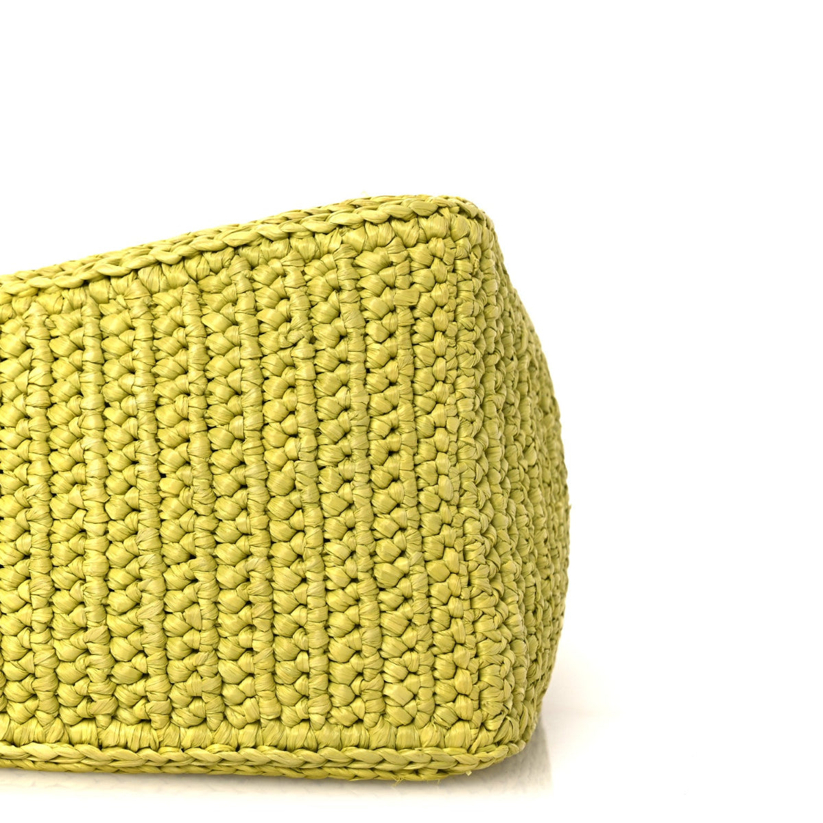 Yarn Raffia Effect Crochet Triangle Shoulder Bag Giallo