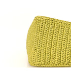 Yarn Raffia Effect Crochet Triangle Shoulder Bag Giallo