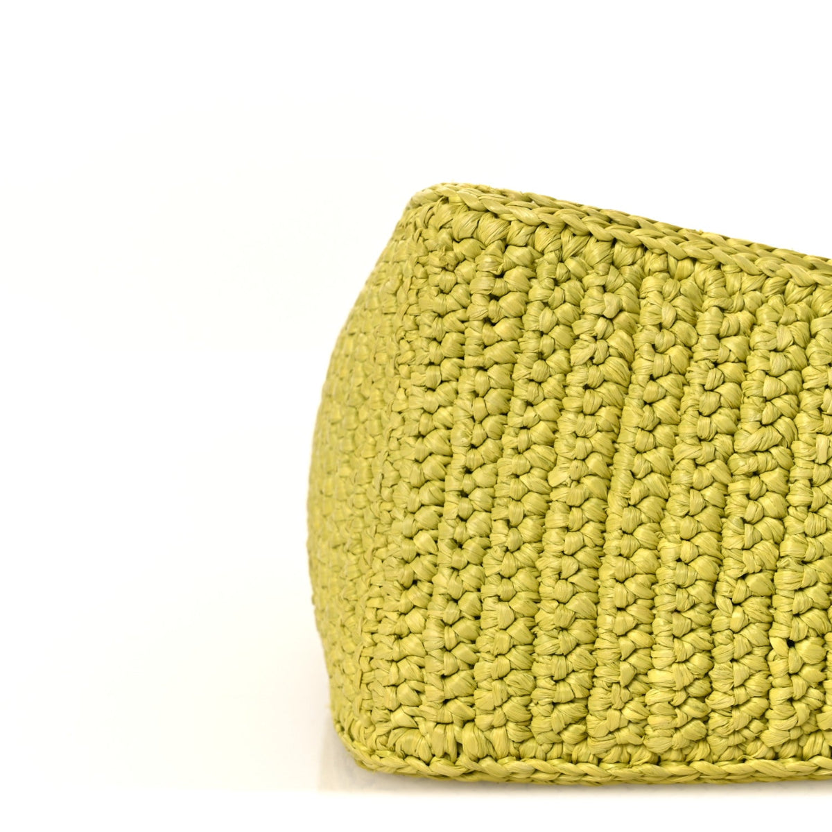 Yarn Raffia Effect Crochet Triangle Shoulder Bag Giallo