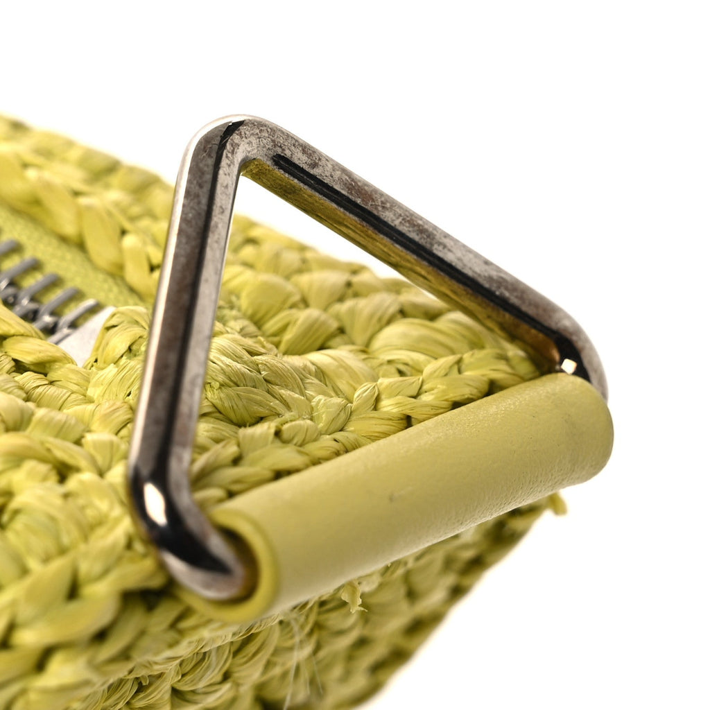 Yarn Raffia Effect Crochet Triangle Shoulder Bag Giallo